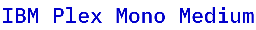 IBM Plex Mono Medium шрифт